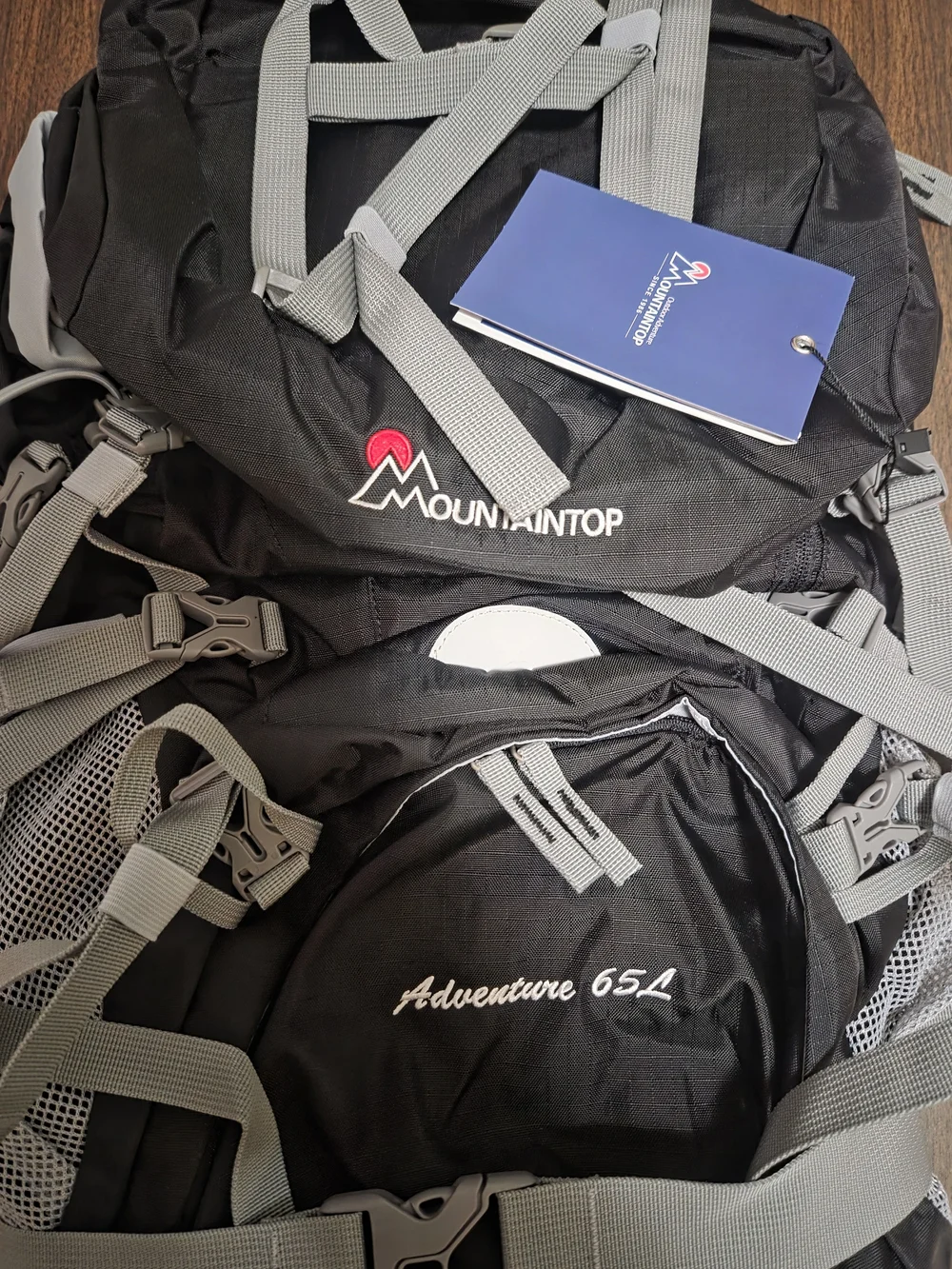 Mountaintop 65L, New, Internal Frame Backpack for travel & hiking w rain cover